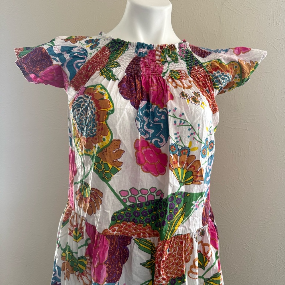 Guadalupe Design Long Dress Floral Print Dress small